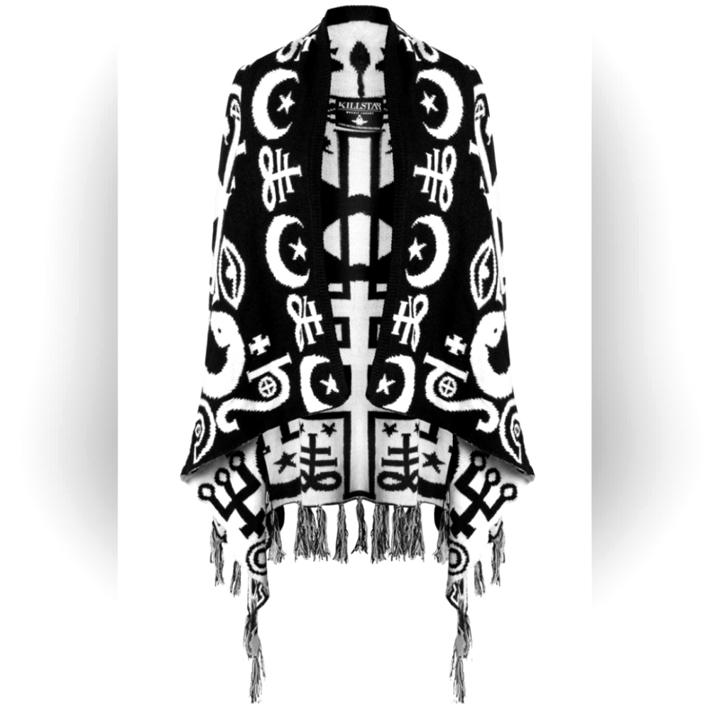 Killstar Spiritus Occult Cardigan Poncho Alchemy Medium Sweater